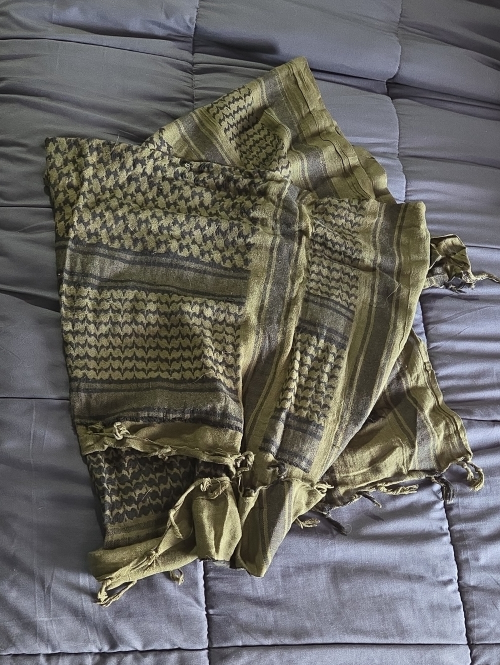Military Keffiyeh Olive Green and Black Men's Scarf
